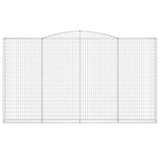 Arched Gabion Baskets 4 pcs 400x30x220/240 cm Galvanised Iron