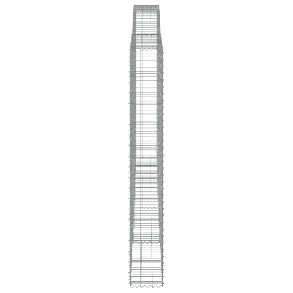 Arched Gabion Baskets 4 pcs 400x30x220/240 cm Galvanised Iron