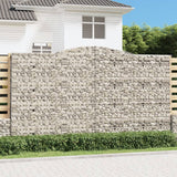 Arched Gabion Baskets 4 pcs 400x30x220/240 cm Galvanised Iron