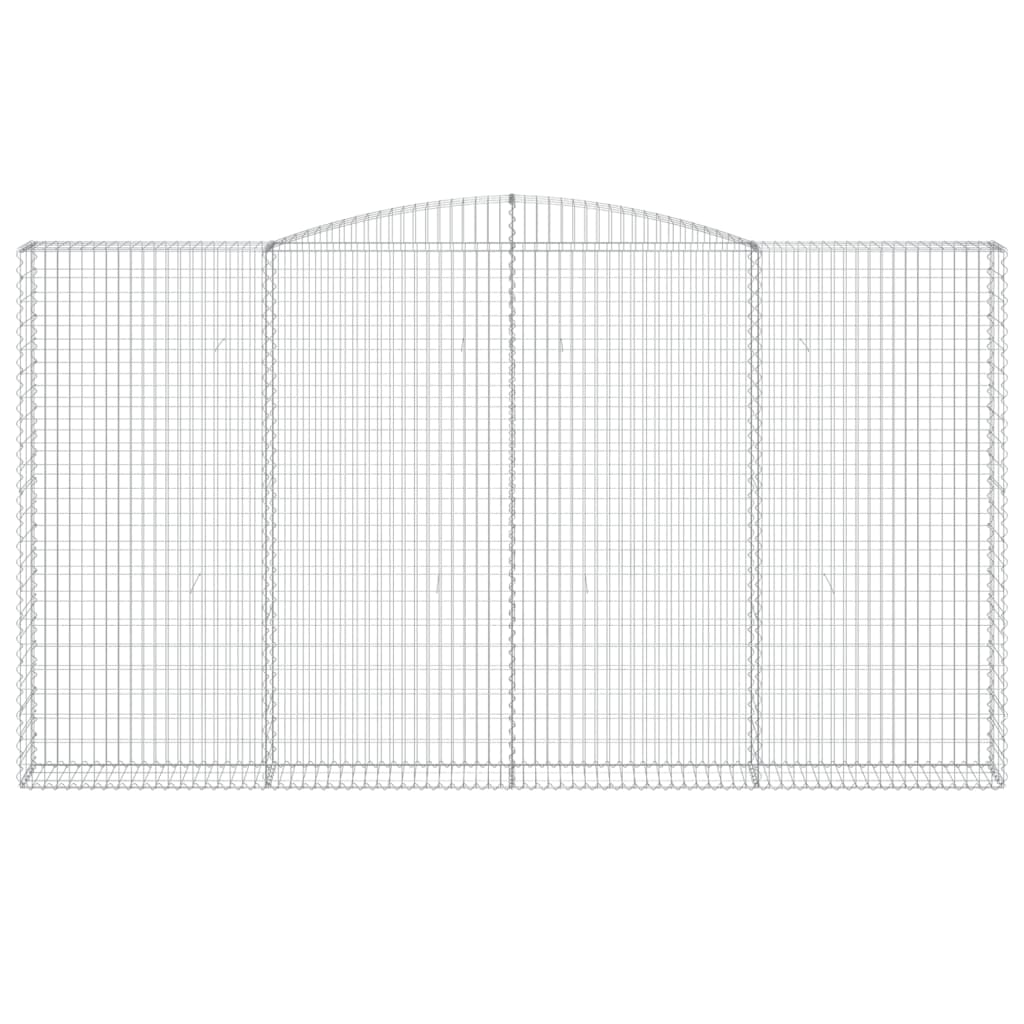 Arched Gabion Baskets 7 pcs 400x30x220/240 cm Galvanised Iron