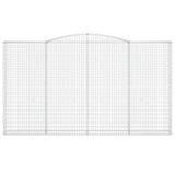 Arched Gabion Baskets 7 pcs 400x30x220/240 cm Galvanised Iron