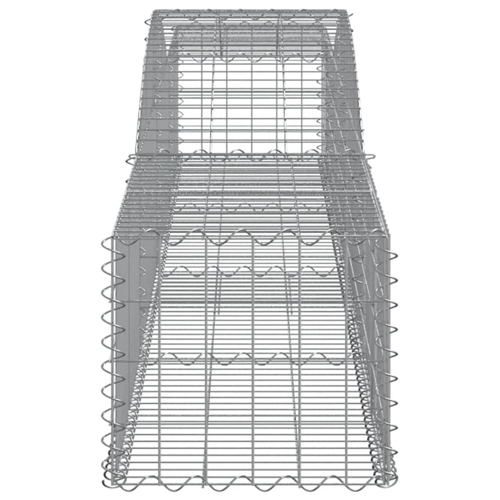 Arched Gabion Baskets 2 pcs 400x50x40/60 cm Galvanised Iron