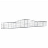 Arched Gabion Baskets 5 pcs 400x50x40/60 cm Galvanised Iron