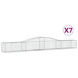 Arched Gabion Baskets 7 pcs 400x50x40/60 cm Galvanised Iron