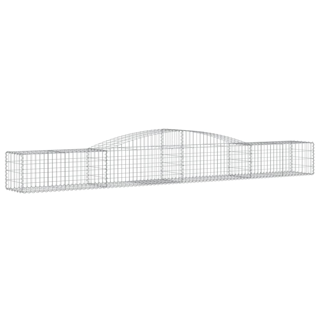 Arched Gabion Baskets 7 pcs 400x50x40/60 cm Galvanised Iron