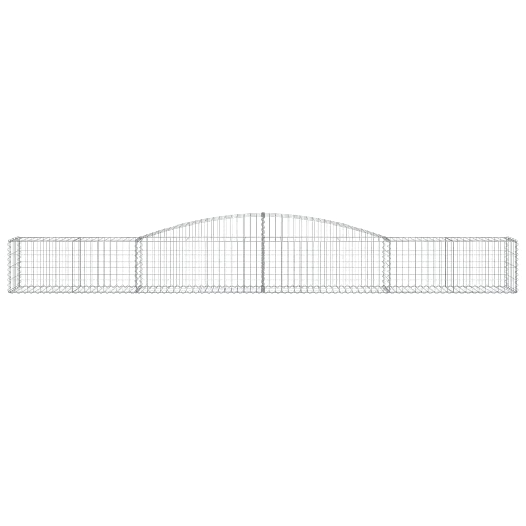 Arched Gabion Baskets 7 pcs 400x50x40/60 cm Galvanised Iron