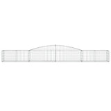 Arched Gabion Baskets 7 pcs 400x50x40/60 cm Galvanised Iron