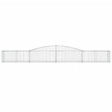 Arched Gabion Baskets 9 pcs 400x50x40/60 cm Galvanised Iron