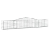Arched Gabion Baskets 4 pcs 400x50x60/80 cm Galvanised Iron