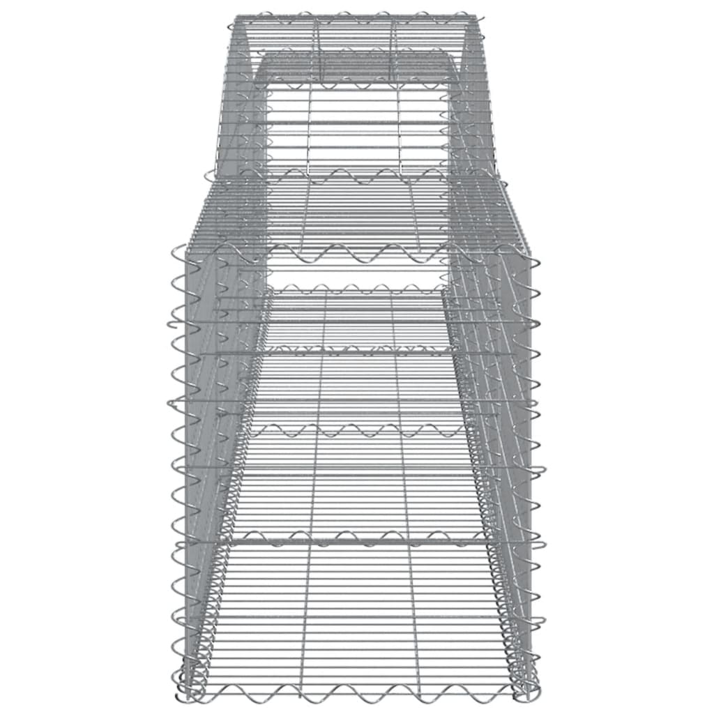 Arched Gabion Baskets 9 pcs 400x50x60/80 cm Galvanised Iron