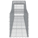 Arched Gabion Baskets 9 pcs 400x50x60/80 cm Galvanised Iron