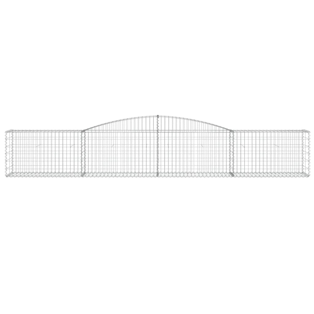 Arched Gabion Baskets 25 pcs 400x50x60/80 cm Galvanised Iron