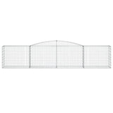 Arched Gabion Baskets 4 pcs 400x50x80/100 cm Galvanised Iron