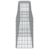 Arched Gabion Baskets 4 pcs 400x50x80/100 cm Galvanised Iron