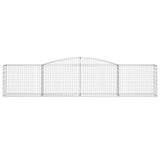 Arched Gabion Baskets 8 pcs 400x50x80/100 cm Galvanised Iron