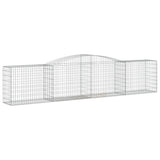 Arched Gabion Baskets 9 pcs 400x50x80/100 cm Galvanised Iron