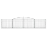 Arched Gabion Baskets 9 pcs 400x50x80/100 cm Galvanised Iron