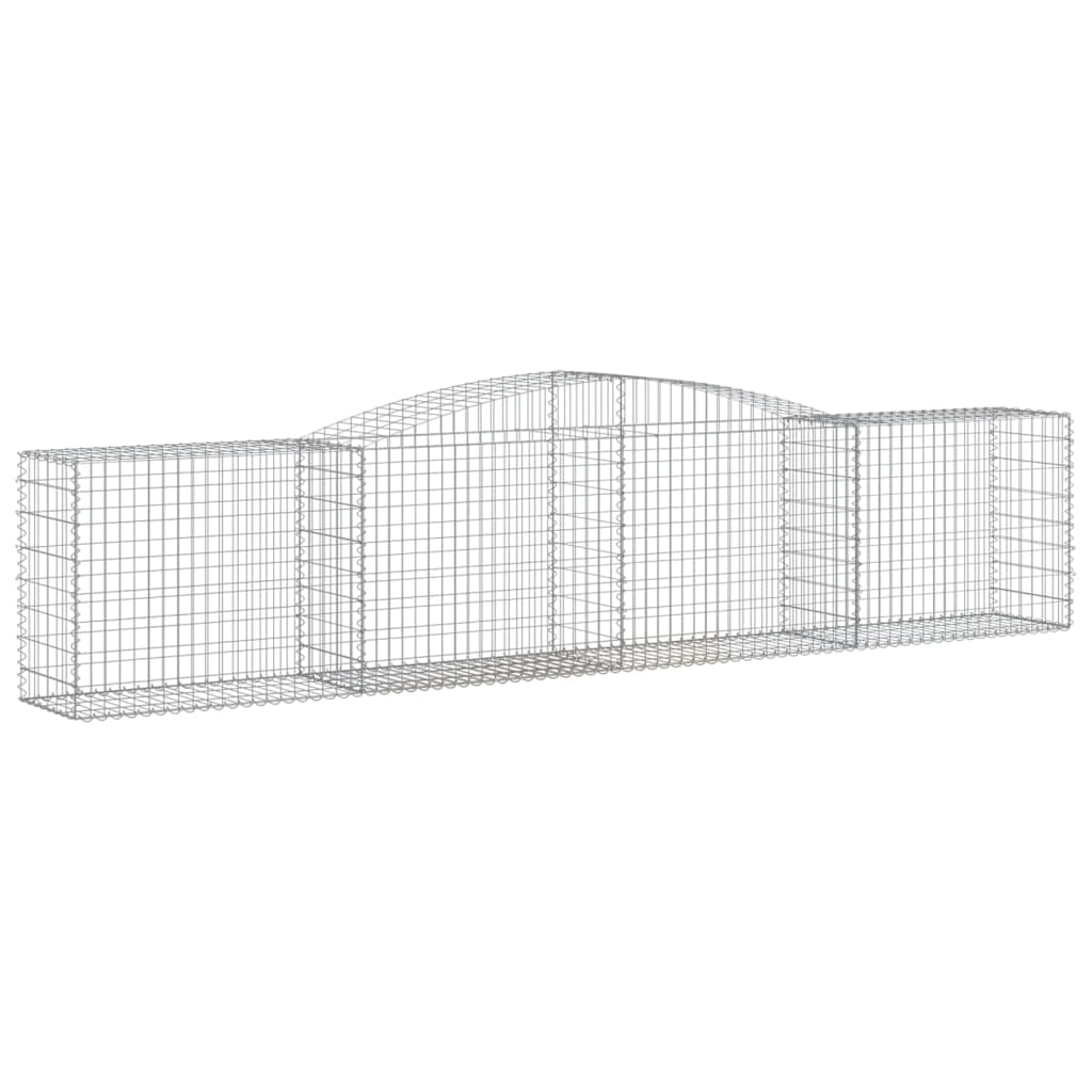 Arched Gabion Baskets 10 pcs 400x50x80/100 cm Galvanised Iron