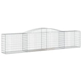 Arched Gabion Baskets 10 pcs 400x50x80/100 cm Galvanised Iron