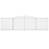 Arched Gabion Baskets 4 pcs 400x50x100/120 cm Galvanised Iron