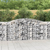 Arched Gabion Baskets 7 pcs 400x50x100/120 cm Galvanised Iron