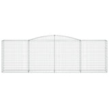 Arched Gabion Baskets 8 pcs 400x50x120/140 cm Galvanised Iron