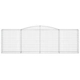 Arched Gabion Baskets 9 pcs 400x50x120/140 cm Galvanised Iron
