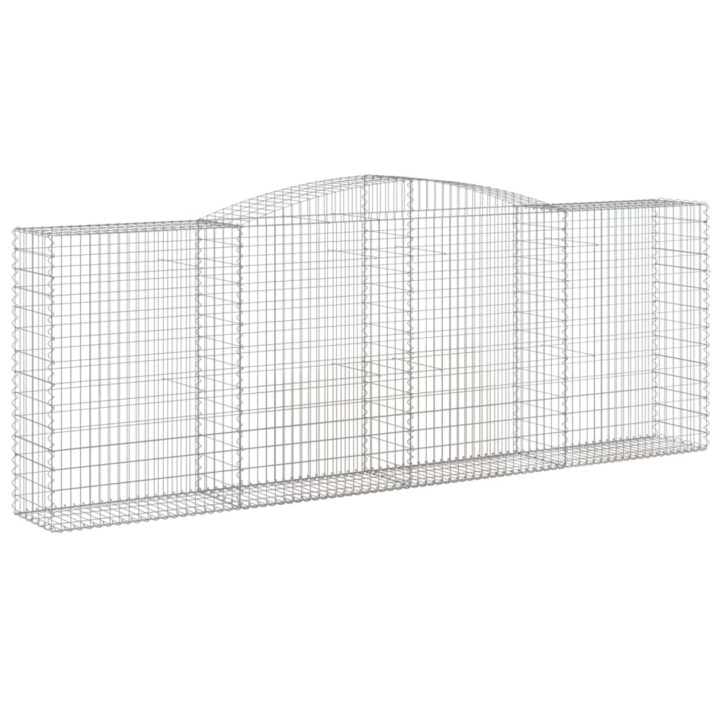 Arched Gabion Baskets 2 pcs 400x50x140/160 cm Galvanised Iron