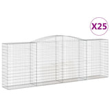 Arched Gabion Baskets 25 pcs 400x50x140/160 cm Galvanised Iron