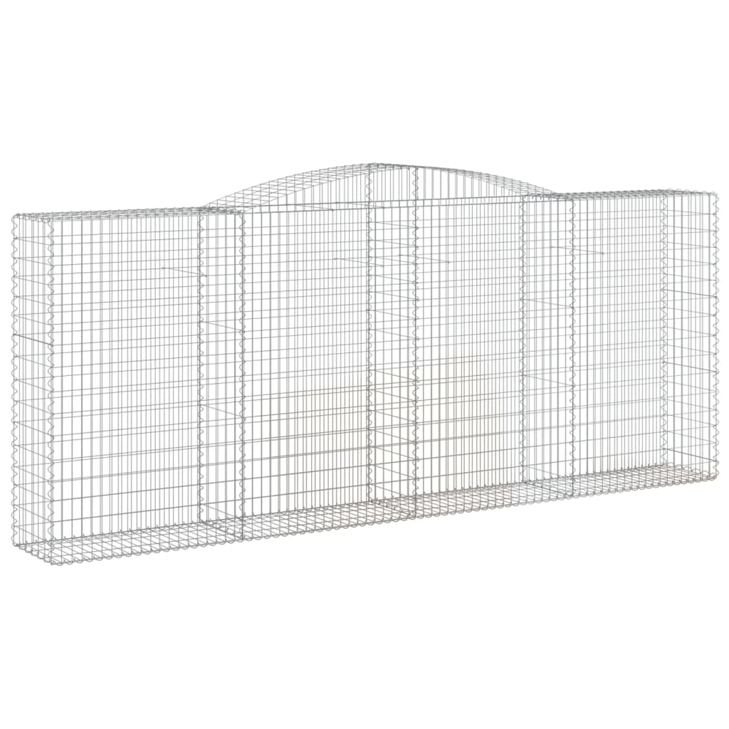 Arched Gabion Baskets 2 pcs 400x50x160/180 cm Galvanised Iron