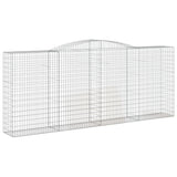 Arched Gabion Baskets 2 pcs 400x50x160/180 cm Galvanised Iron