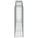 Arched Gabion Baskets 2 pcs 400x50x160/180 cm Galvanised Iron