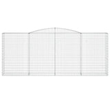 Arched Gabion Baskets 10 pcs 400x50x160/180 cm Galvanised Iron