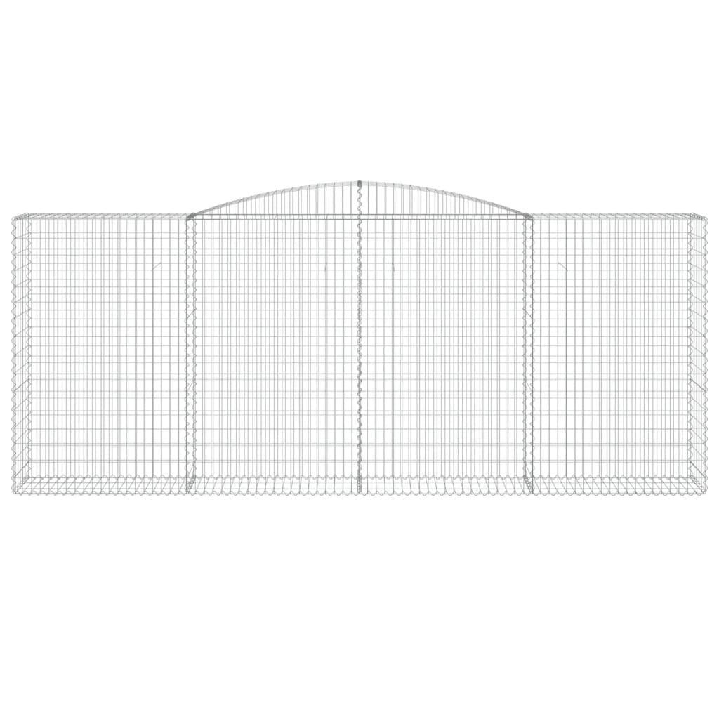 Arched Gabion Baskets 15 pcs 400x50x160/180 cm Galvanised Iron