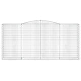 Arched Gabion Baskets 2 pcs 400x50x180/200 cm Galvanised Iron