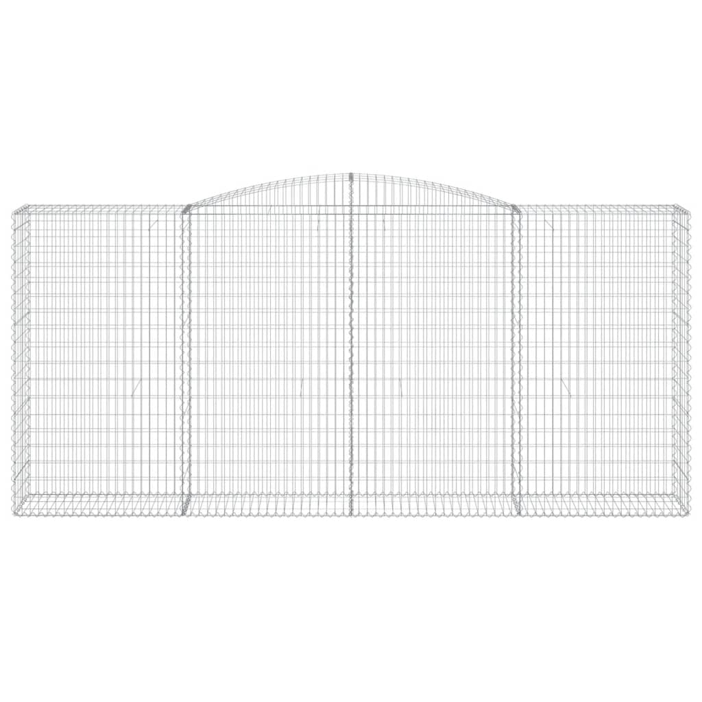 Arched Gabion Baskets 4 pcs 400x50x180/200 cm Galvanised Iron