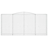 Arched Gabion Baskets 4 pcs 400x50x180/200 cm Galvanised Iron