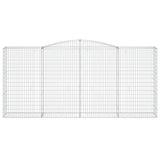 Arched Gabion Baskets 5 pcs 400x50x180/200 cm Galvanised Iron