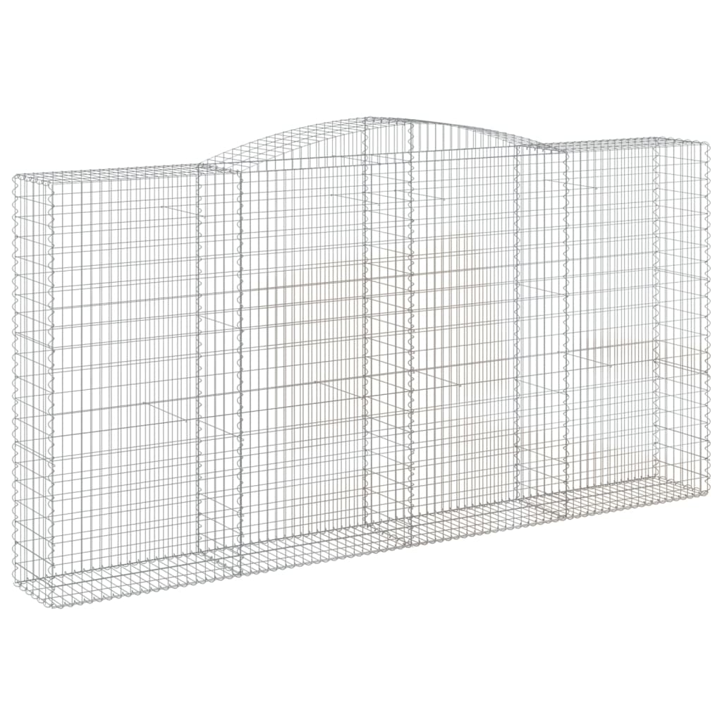Arched Gabion Baskets 6 pcs 400x50x200/220 cm Galvanised Iron