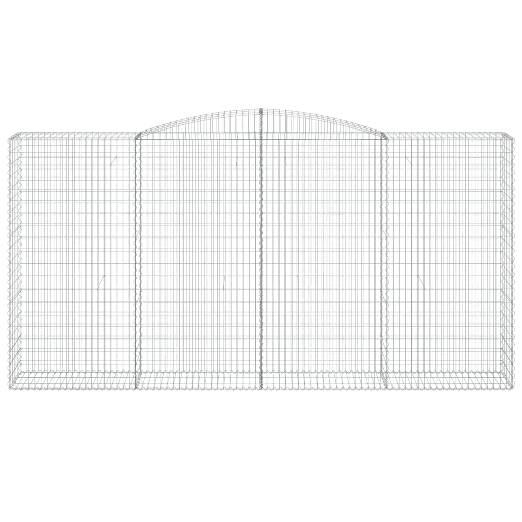 Arched Gabion Baskets 6 pcs 400x50x200/220 cm Galvanised Iron