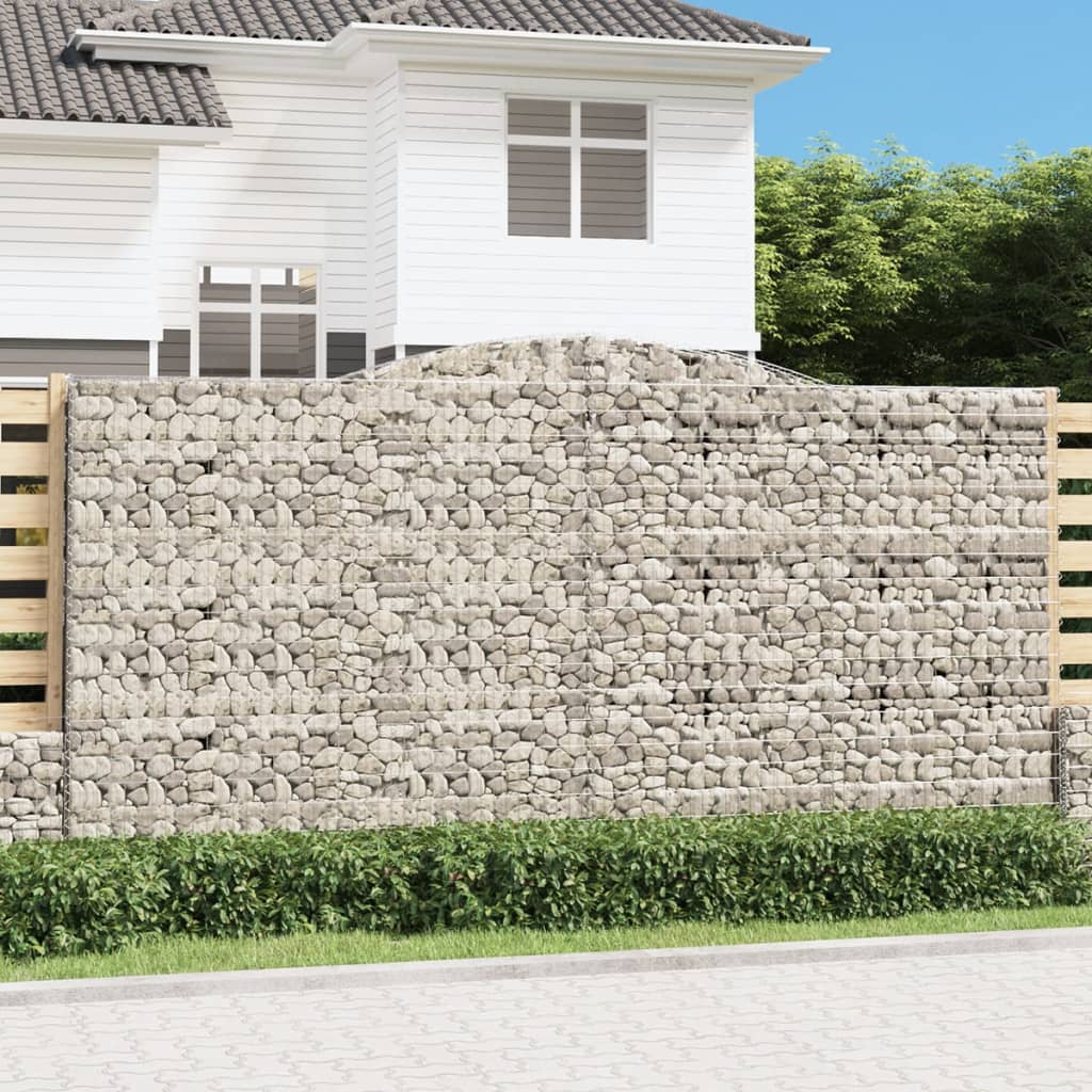 Arched Gabion Baskets 6 pcs 400x50x200/220 cm Galvanised Iron