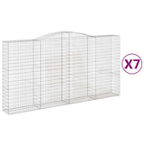 Arched Gabion Baskets 7 pcs 400x50x200/220 cm Galvanised Iron