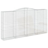 Arched Gabion Baskets 15 pcs 400x50x200/220 cm Galvanised Iron