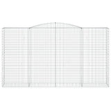 Arched Gabion Baskets 2 pcs 400x50x220/240 cm Galvanised Iron