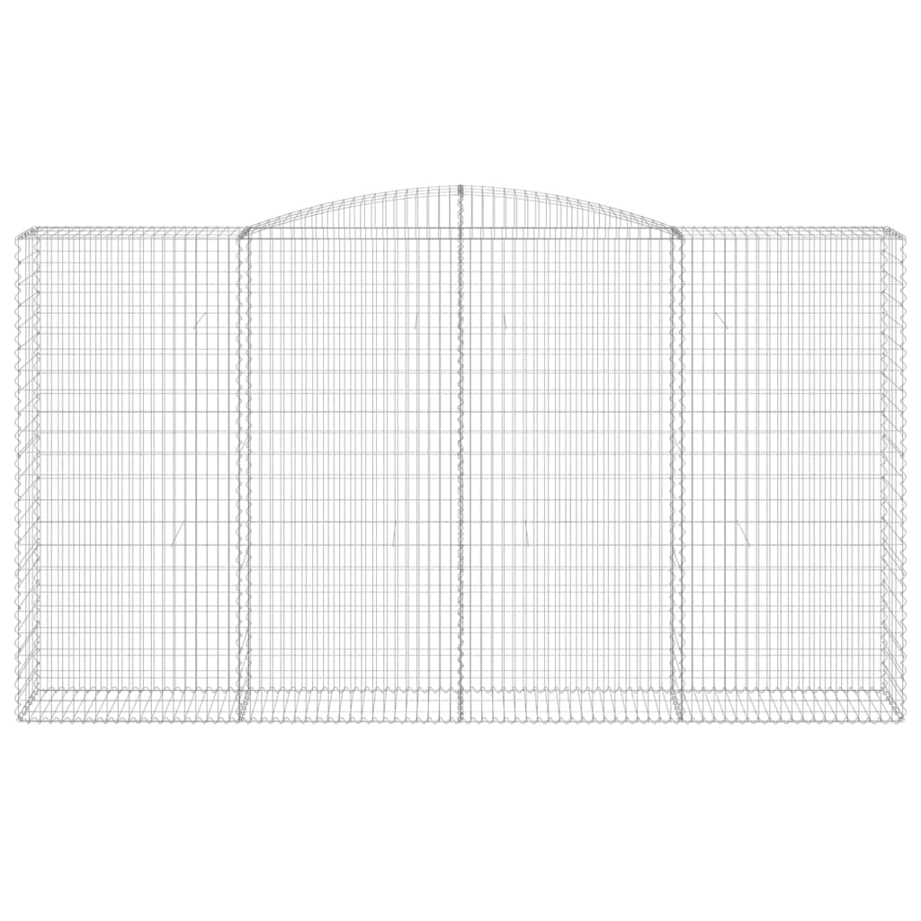 Arched Gabion Baskets 4 pcs 400x50x220/240 cm Galvanised Iron