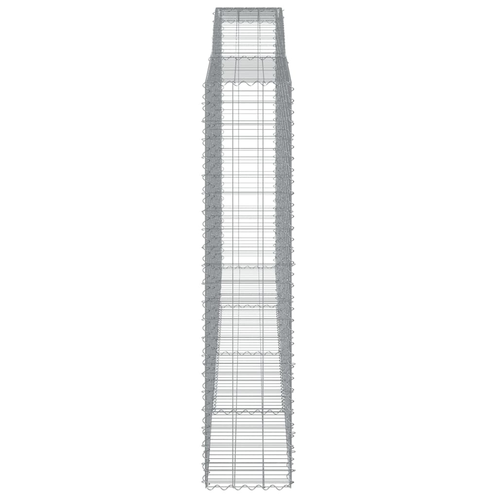 Arched Gabion Baskets 15 pcs 400x50x220/240 cm Galvanised Iron