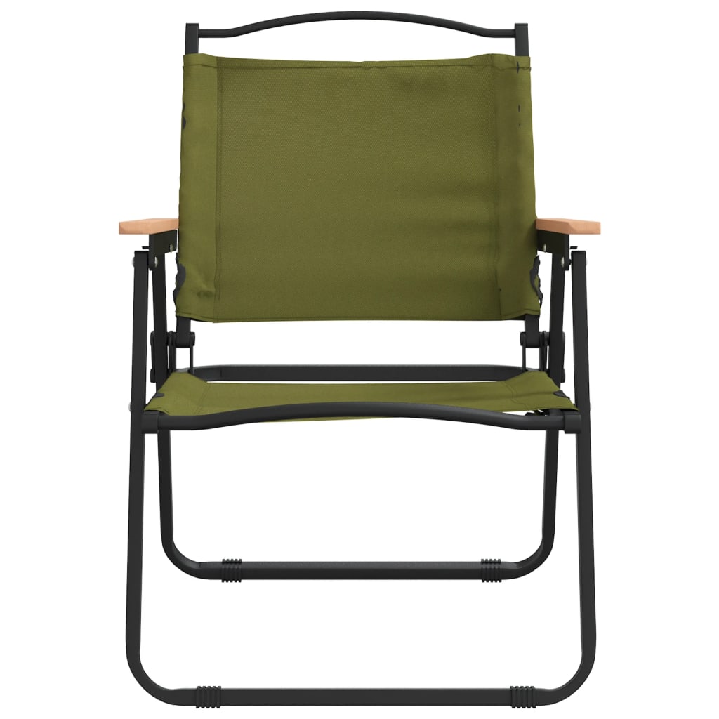 Camping Chairs 2 pcs Green 54x55x78 cm Oxford Fabric