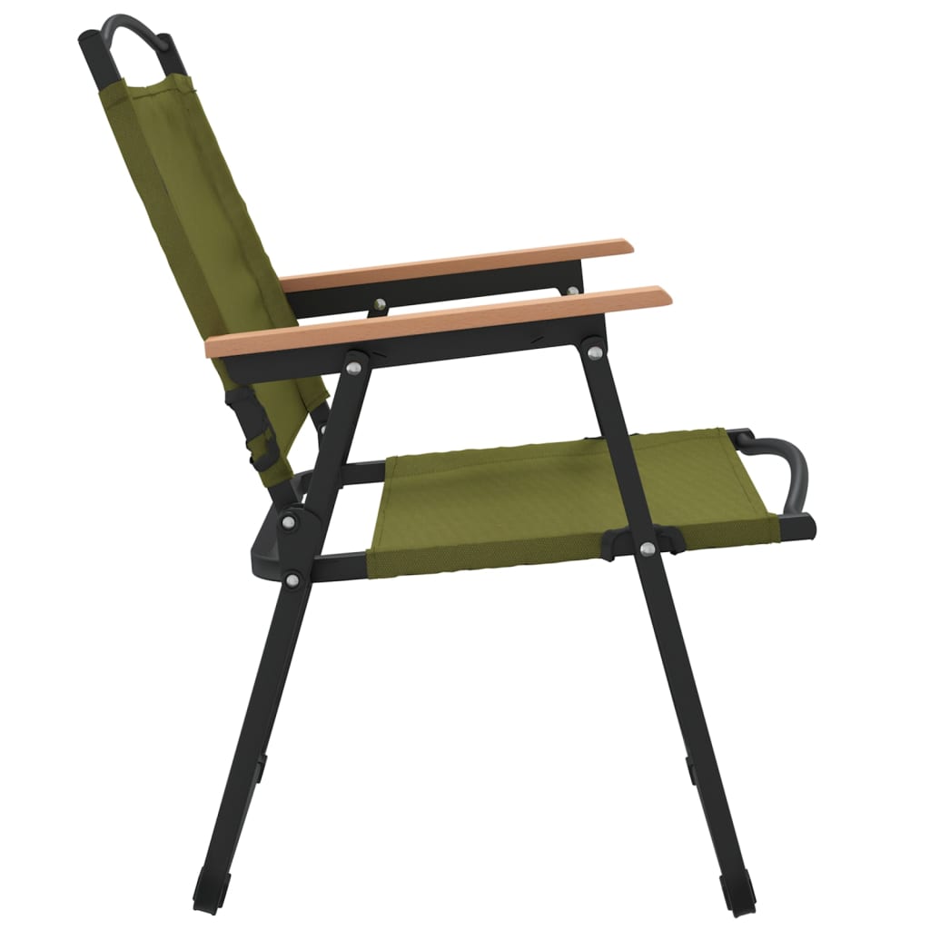 vidaXL Camping Chairs 2 pcs Green 54x55x78 cm Oxford Fabric