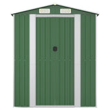 Garden Shed Green 192x191x223 cm Galvanised Steel