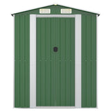 Garden Shed Green 192x440x223 cm Galvanised Steel